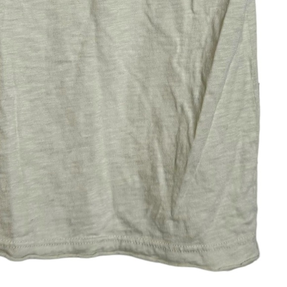 Chaser Sleeveless Tank Top Keyhole Back Vent Raw Hem Gauze Vanilla Ivory Medium - Picture 13 of 16